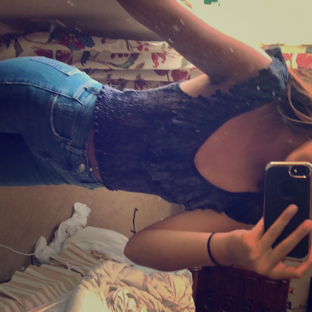 tie-dye colored flowy crop top